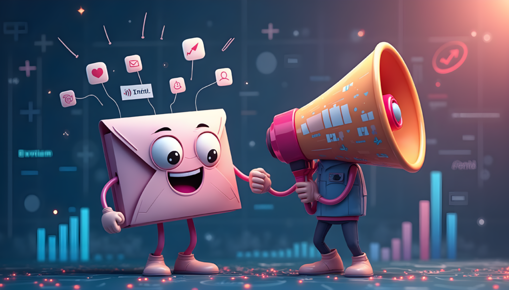 Email marketing and influencer marketing working together to enhance digital marketing for startups.